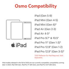 Osmo iPad-base-reflector-setup enables reliable interaction without Wi-Fi.