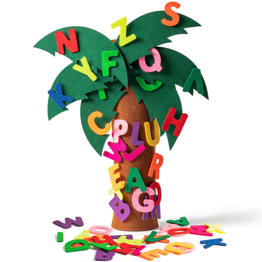 OSNIE reading week felt tree trunk with sandbag base for stable learning play.
