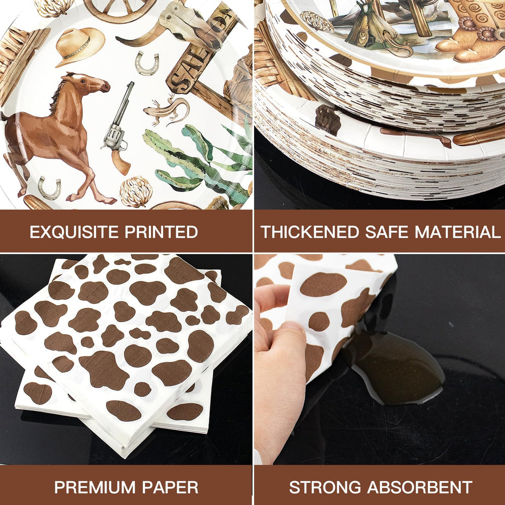 Osonm cow-print napkins are thick, soft, and absorbent for quick cleanups