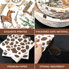Osonm cow-print napkins are thick, soft, and absorbent for quick cleanups