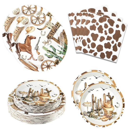 Osonm cowboy dinner plates with sturdy construction for easy serving