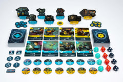 Deck-building cards highlight tactical synergies for each player.