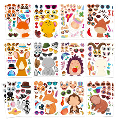 OTAITY animal face stickers collection offers 24 patterns for creative kids' crafts.