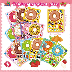 OTAITY donut-face-stickers designs enable mix-and-match creativity for DIY projects.