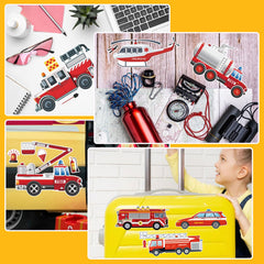 OTAITY colorful fire truck stickers for kids' decor and DIY crafts