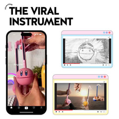 Otamatone black battery-compartment enables cordless, on-the-go play.