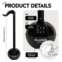 Otamatone black portable-design highlights travel-friendly setup.
