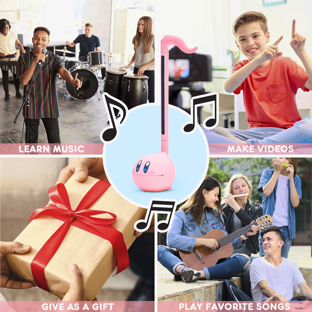 Otamatone Kirby Pink Star Hero in action demonstrates stem pitch control and vibrato.
