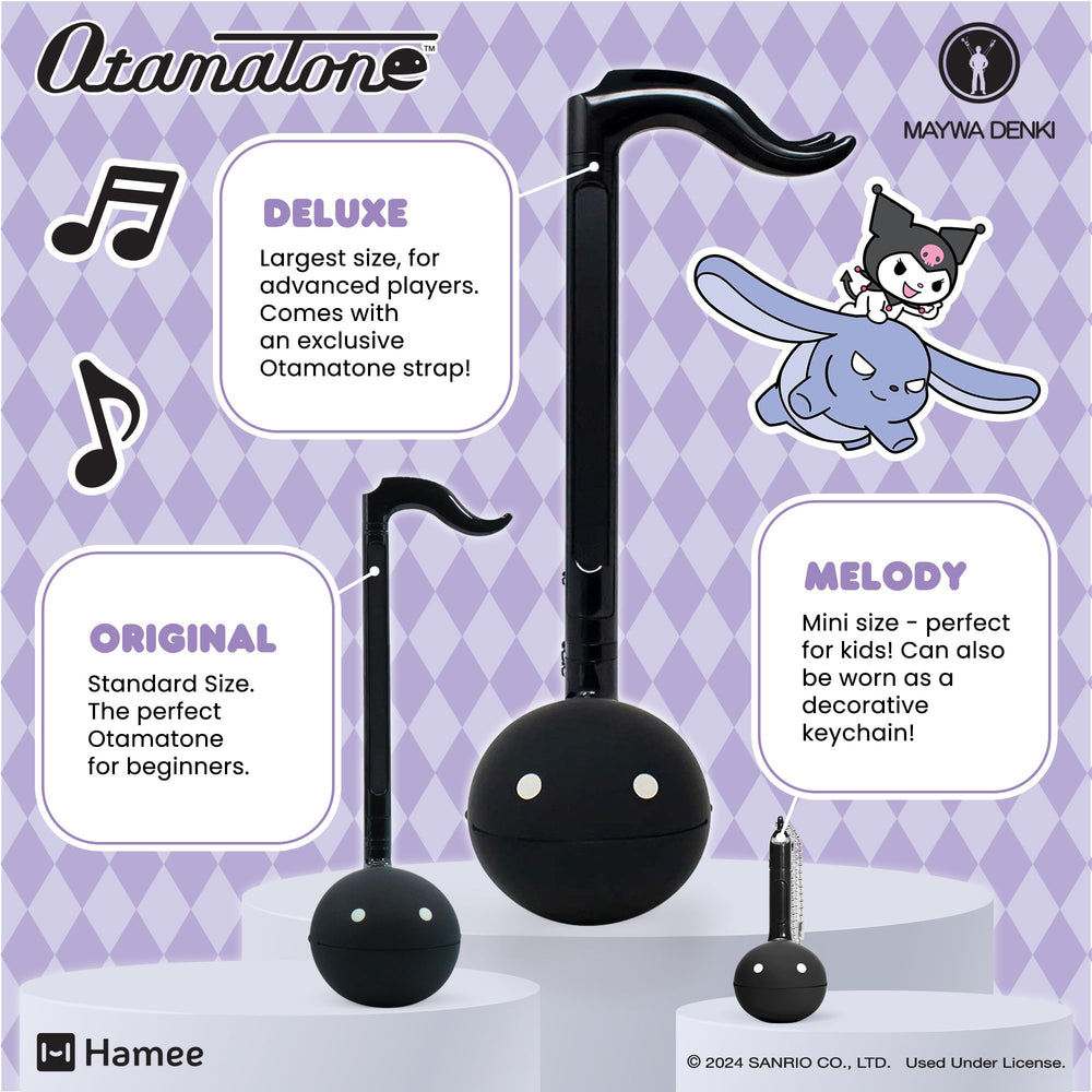 Otamatone Kuromi official licensing seal confirms authenticity.