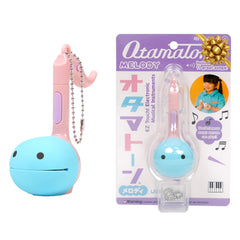 Otamatone Melody Mini front view shows compact, travel-ready design.