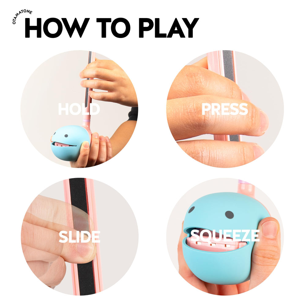 Otamatone pitch control on stem demonstrates easy hands-on melody creation.