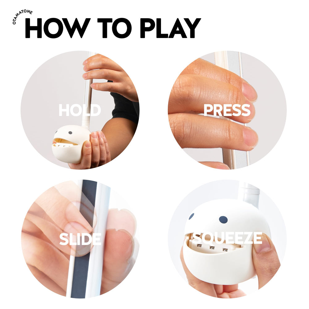 Otamatone White playing action for hands-on family jam sessions.