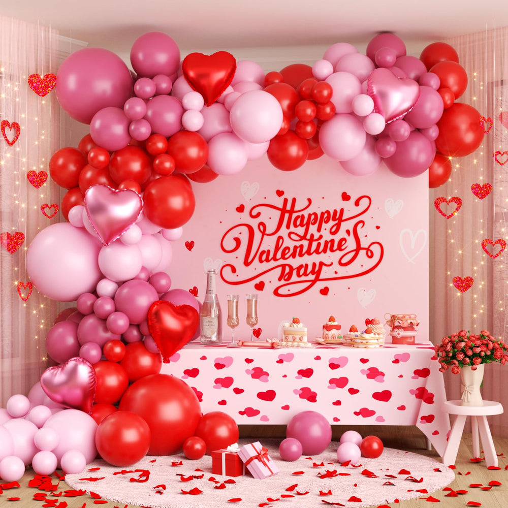 OTLGEUA Valentines arch kit pink balloons for romantic décor and photos