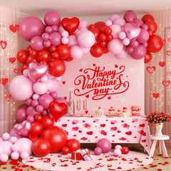 OTLGEUA Valentines arch kit pink balloons for romantic décor and photos
