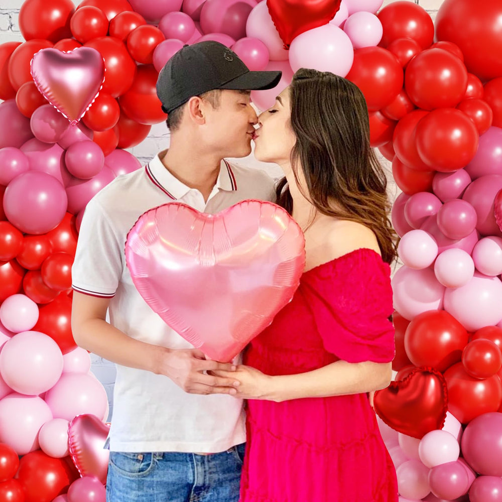 OTLGEUA Valentines arch kit red balloons create bold party backdrop