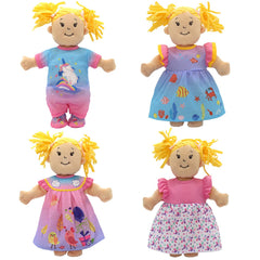 OTMOON 4-pack doll outfits - versatile styling options for daily play.