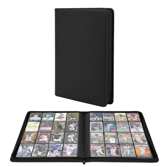 OTMOTMO Premium 1000+ Pockets Binder front view in Black2 for expansive card storage.