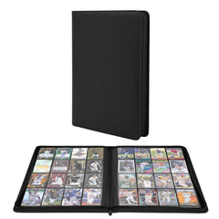 OTMOTMO Premium 1000+ Pockets Binder front view in Black2 for expansive card storage.