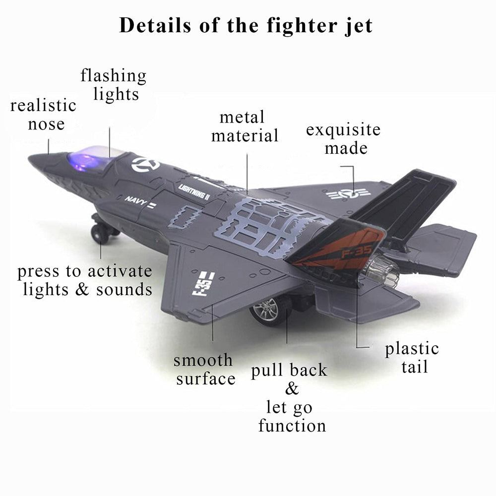 OTONOPI F-35 pull-back action enables quick, kid-friendly launches