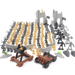 OTONOPI gray medieval knights soldiers for imaginative battles and motor skill play