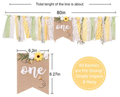 OTURGC Bee Theme Banner child smiling during first birthday moment.