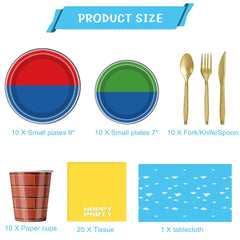OU RUI Super Brother napkins and utensils for quick cleanup and setup