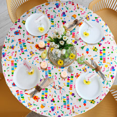 Oudain birthday tablecloth adds festive design for celebrations