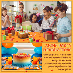 Oudain anime table cloth for kids' parties, enhances festive mood and energy.