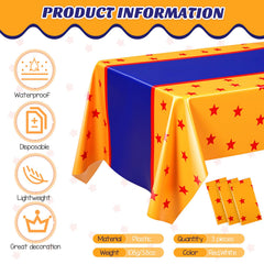 Oudain disposable plastic tablecloth makes cleanup breezy