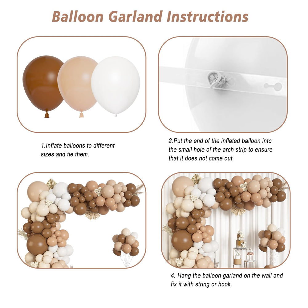 Ouddy Life neutral woodland party setup with balloon arch for photo-worthy decor