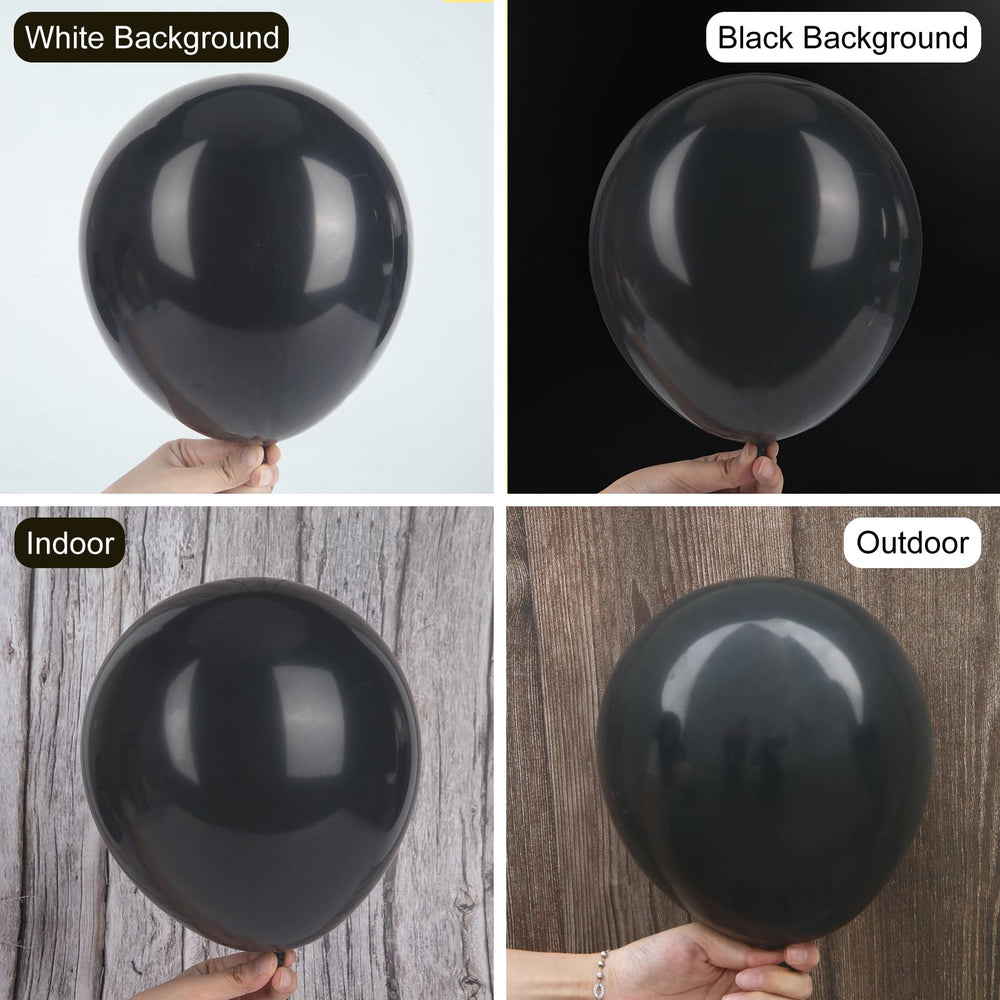 Ouddy Party 5in black balloons provide delicate accents and texture.