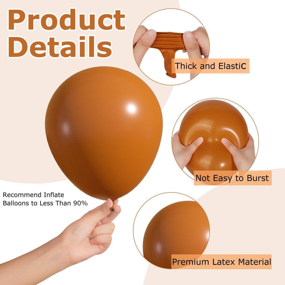 Ouddy Party burnt orange 10in balloons for color-pop centerpieces