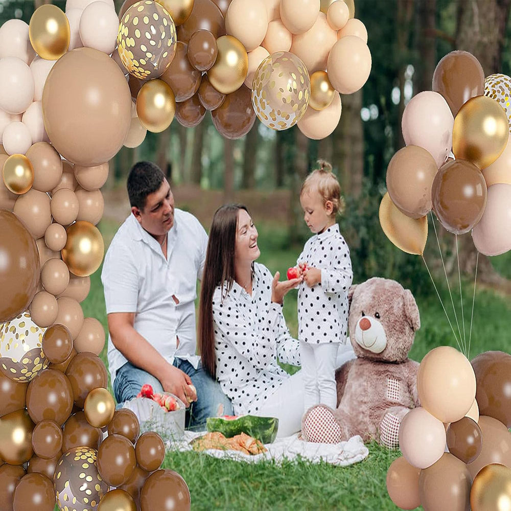 Ouddy Party 12in gold confetti balloon adds festive shimmer