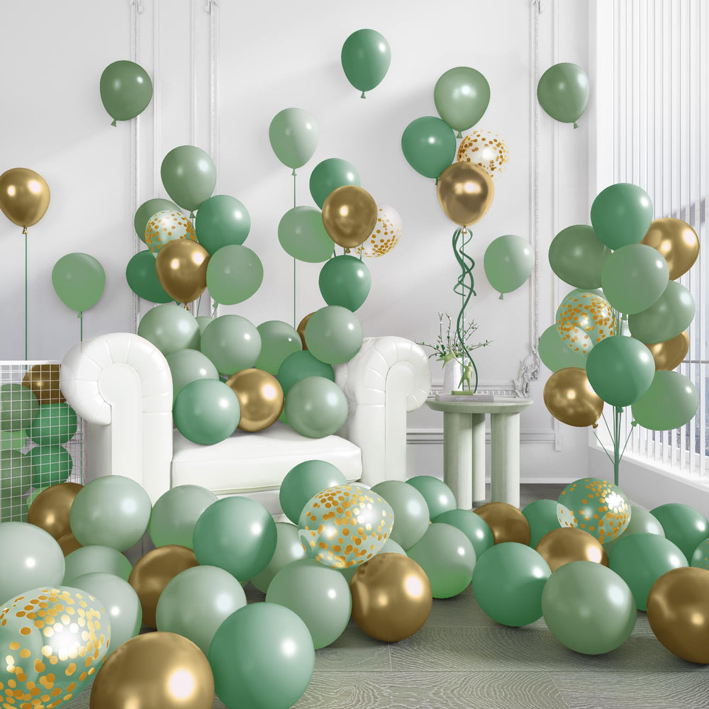Ouddy Party 12 inch gold confetti balloons create subtle sparkle