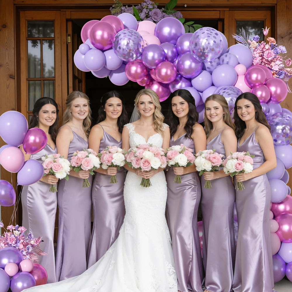 Ouddy Party purple confetti balloons add playful texture