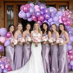 Ouddy Party purple confetti balloons add playful texture