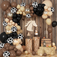 Ouddy Party 170pcs Western Cowboy Balloon Arch Kit creates a stunning western-themed party backdrop