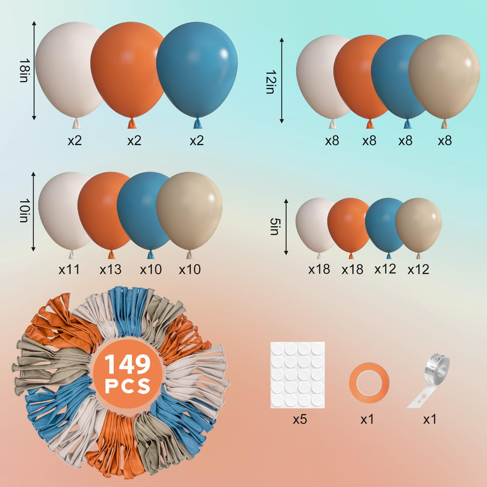 Ouddy Party 18-inch orange balloon adds warm focal color.