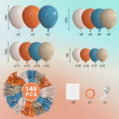 Ouddy Party 18-inch orange balloon adds warm focal color.