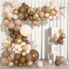 Ouddy Party 18in coffee brown balloon for chic arches and boho decor