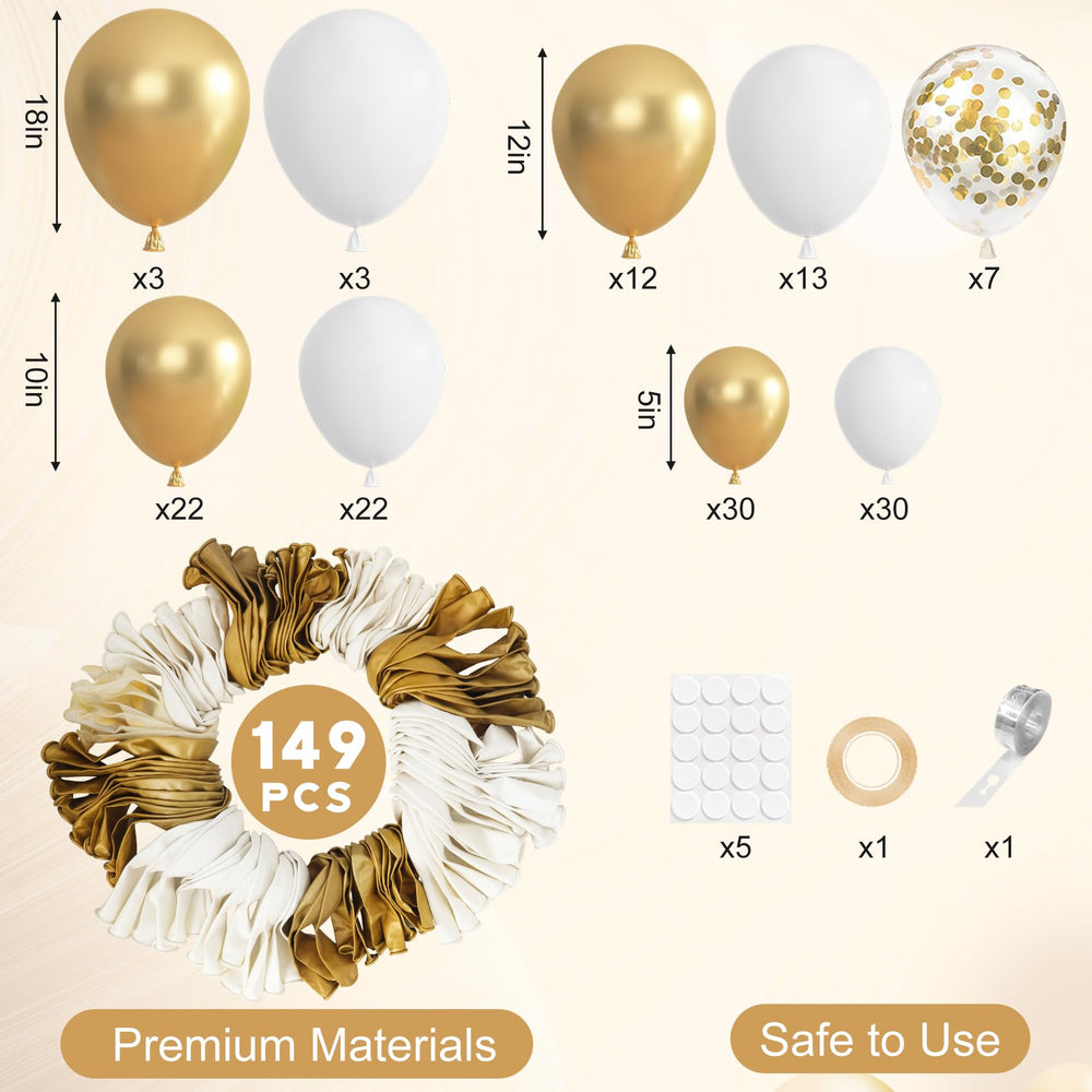 Ouddy Party 18in gold balloon adds luxury to your party backdrop.