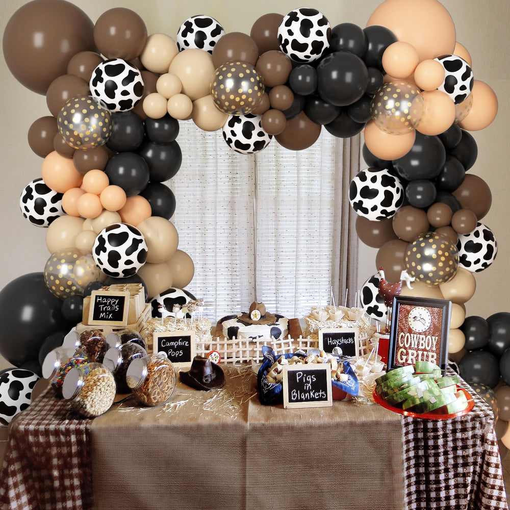 Ouddy Party 5inch balloons in brown nude black enhance texture and depth