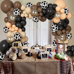 Ouddy Party 5inch balloons in brown nude black enhance texture and depth