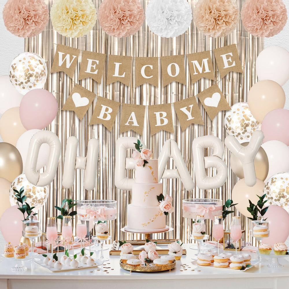 Ouddy Party baby shower decor tools and instructions simplify setup.