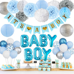 Ouddy Party its a boy banner decor for baby shower photos