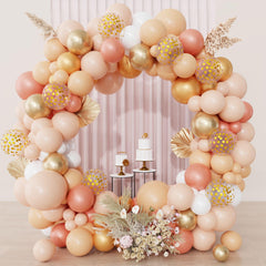 Ouddy Party blush arch kit with 12-inch balloons for elegant wedding or shower decor