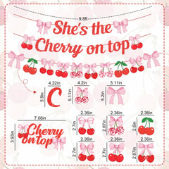 Ouddy Party cherry on top cake toppers brighten dessert display.