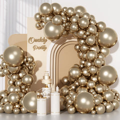 Ouddy Party chrome gold balloons 18 inch for a glamorous birthday centerpiece