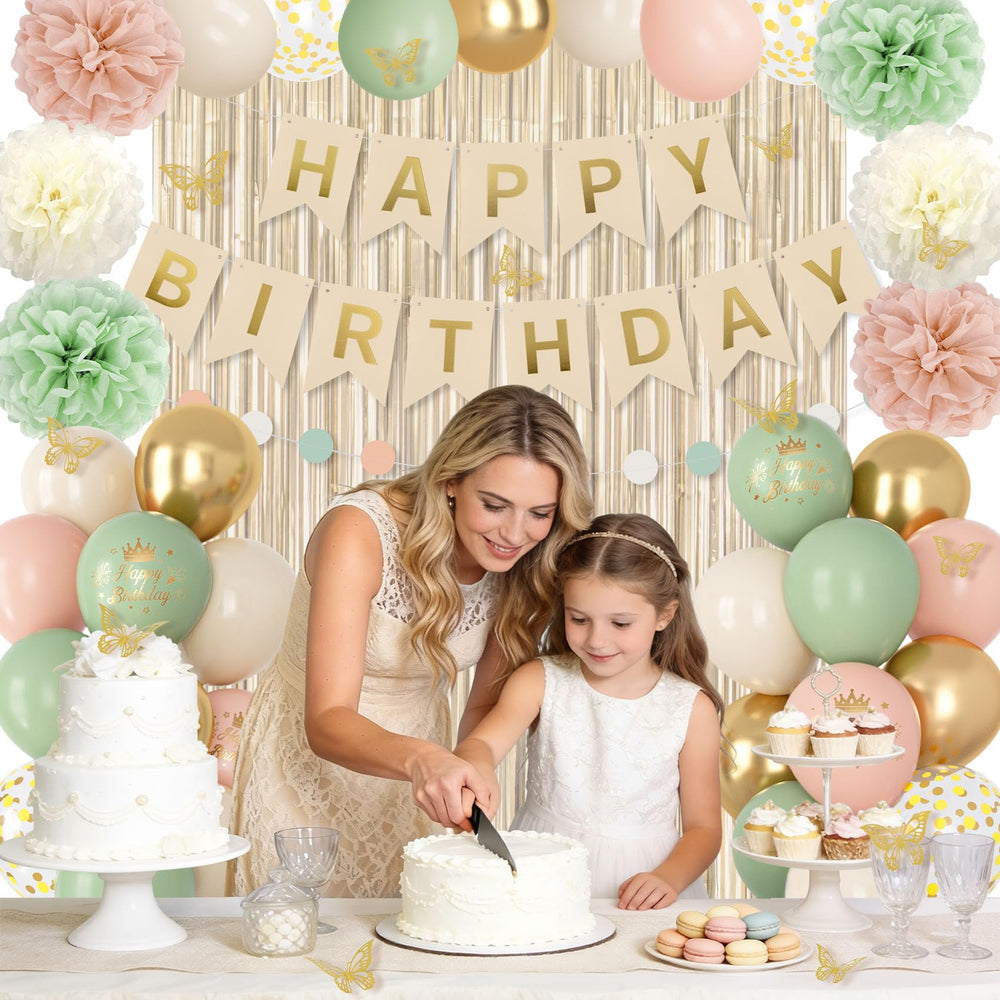 Ouddy Party circle banner creates a focal line for festive captions.