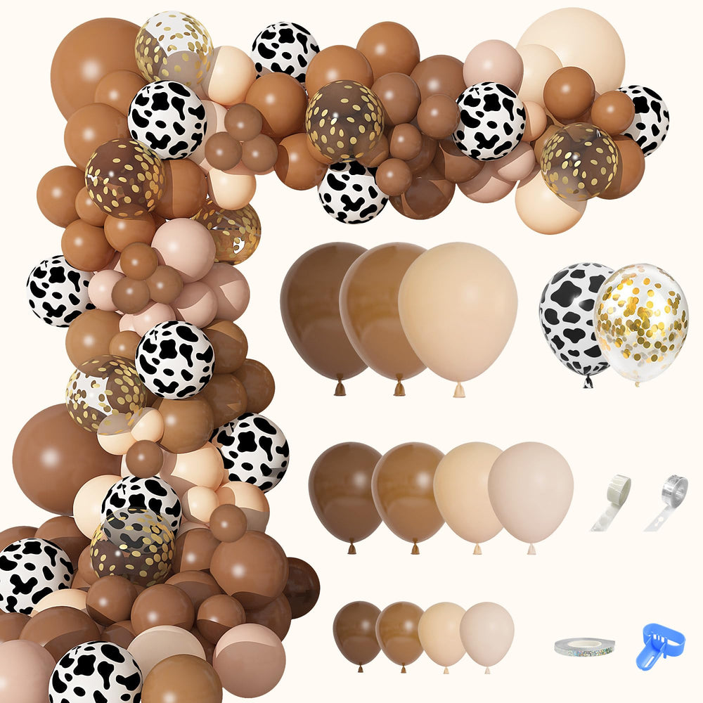 Ouddy Party cowgirl arch kit with cowboy balloons creates a dramatic western display for celebrations.